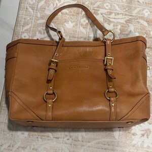 Coach Tan Leather Shoulder Bag